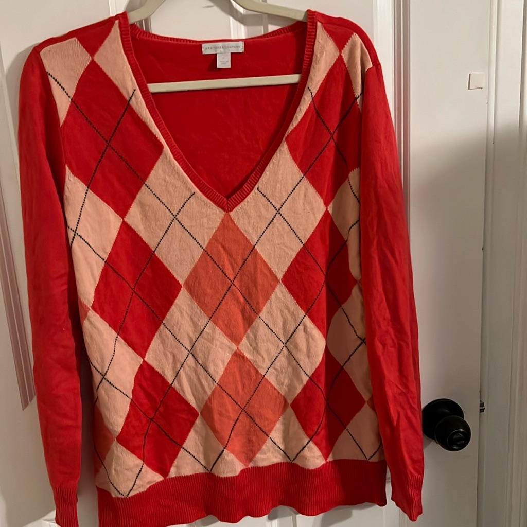 New York And Company Argyle Sweater Brand New